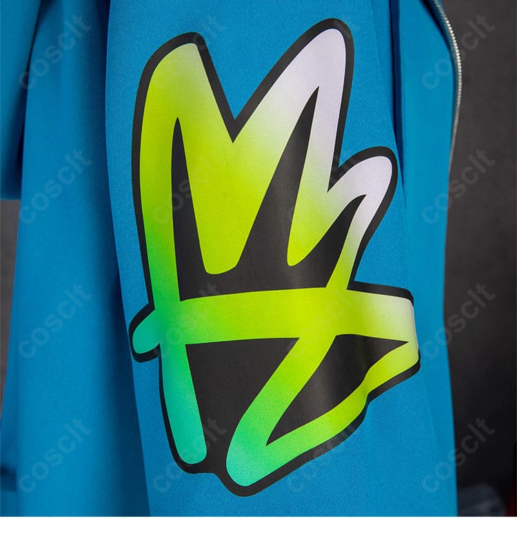 ポケモンレジェンズZ-A デウロ コスプレ衣装 右袖模様ディテール｜外套右袖の個性的な模様をリアルに再現。