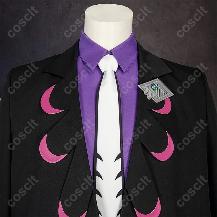 COSCLT公式／ポケモンレジェンズ Z-A カラスバ コスプレ衣装 シャツ＋ズボン＋ネクタイ＋メガネセット - 6枚目の画像