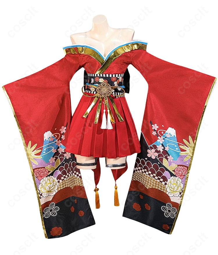 アズールレーン 大鳳 バニーガール コスプレ衣装｜正面から見た衣装のデザイン