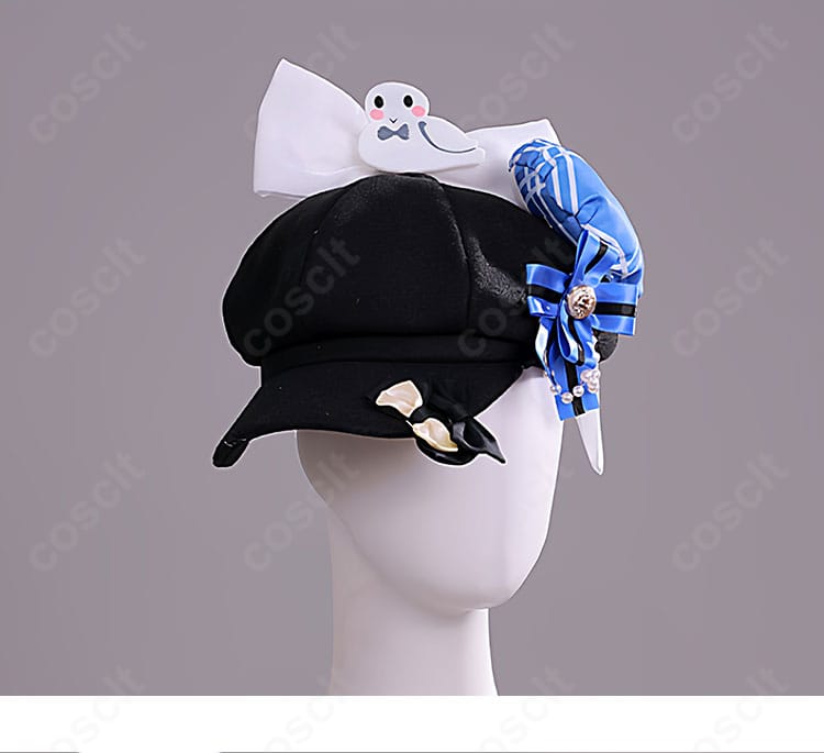 橘シェリー コスプレ衣装 帽子装飾ディテール｜魔法少女ノ魔女裁判 シェリー 特徴的な帽子デザイン