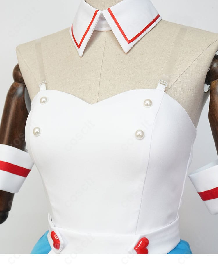 初音ミク 愛属性 コスプレ衣装 衣領ディテール｜襟元の装飾や縫製部分の細部を確認できる高精度デザイン。