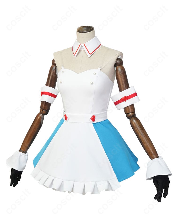 初音ミク 愛属性 コスプレ衣装 正面図｜赤とハートモチーフを基調にしたポップでキュートなデザイン。高品質な仕上がり。