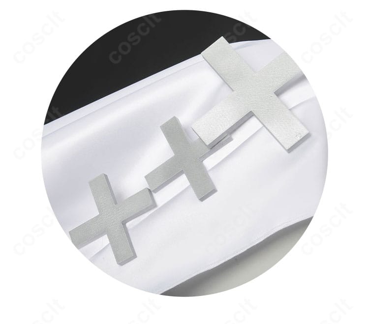 氷上メルル コスプレ衣装 頭巾装飾ディテール｜ふんわりシルエットと丁寧な縫製が魅力