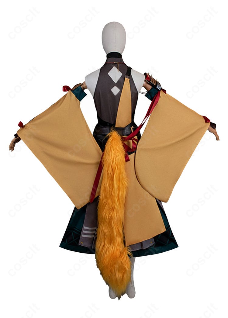 アークナイツ 司霆レイズ（異格）コスプレ衣装 背面画像｜背中の装飾とフリンジの再現度チェック