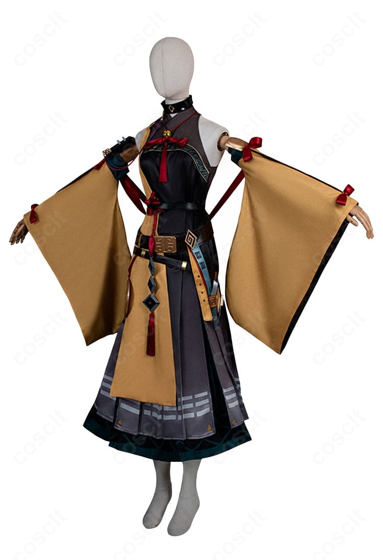 アークナイツ 司霆レイズ（異格）コスプレ衣装 左側面画像｜ショールや袖のラインが見える角度