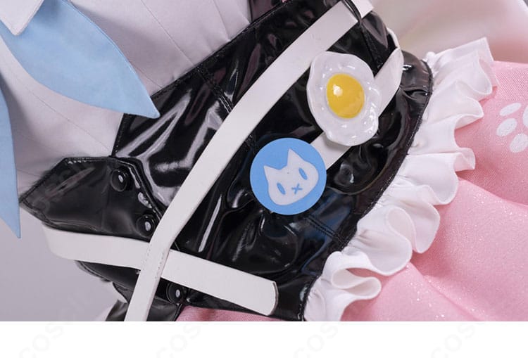 結城さくな 猫メイド コスプレ衣装 腰封・ウエスト飾りディテール