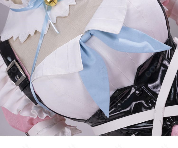 結城さくな 猫メイド コスプレ衣装 胸元リボン・蝶結び装飾アップ