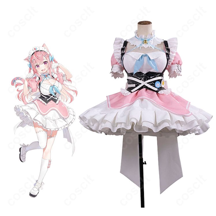 結城さくな 猫メイド コスプレ衣装 キャラビジュアルと衣装全体図