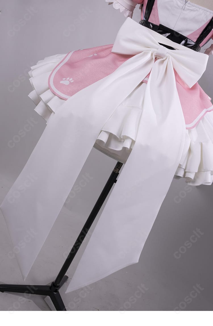 結城さくな 猫メイド コスプレ衣装 背面リボン・装飾全体図