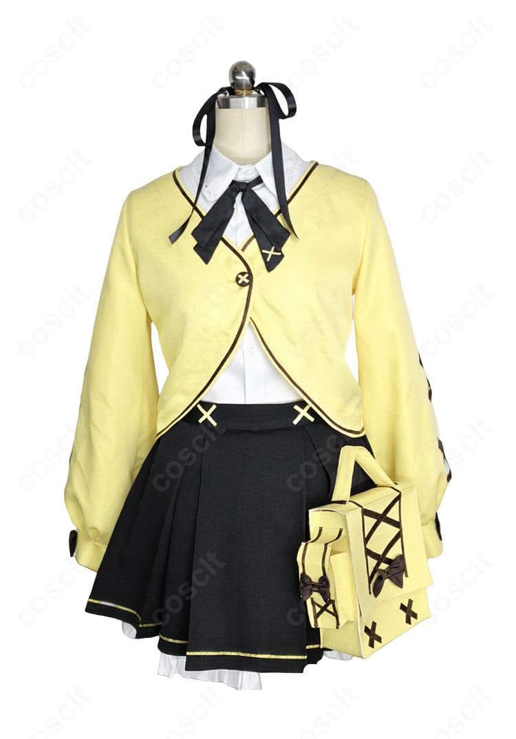 ブルーアーカイブ 衣斐レナ コスプレ衣装 正面｜コート・シャツ・黒/白スカートのシルエットが分かる高再現
