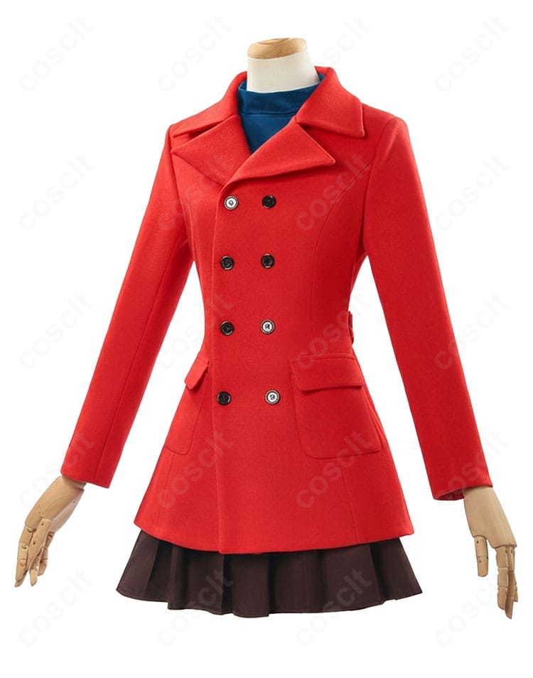 コスプレ衣装 側面写真｜アスカ コート姿 横からのシルエット確認