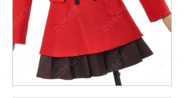スカート裾デザインの装飾アップ｜エヴァ アスカ コスプレ 裾ディテール