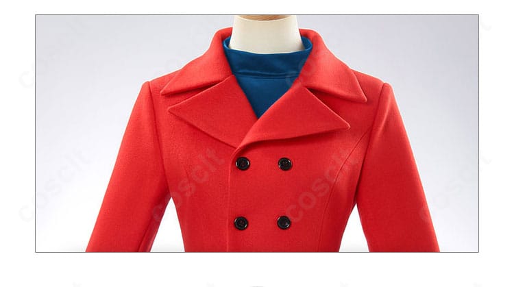 服装の襟元装飾アップ｜アスカ コスプレ 衣装ディテール 襟元デザイン