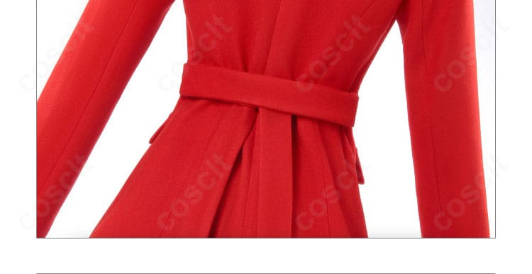 外套ウエスト部分の帯装飾｜アスカ コート姿 腰の帯デザイン