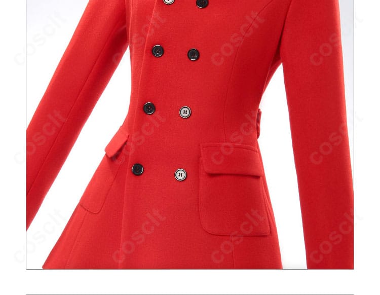 外套の前立てボタン装飾アップ｜アスカ コスプレ 衣装ボタン細部