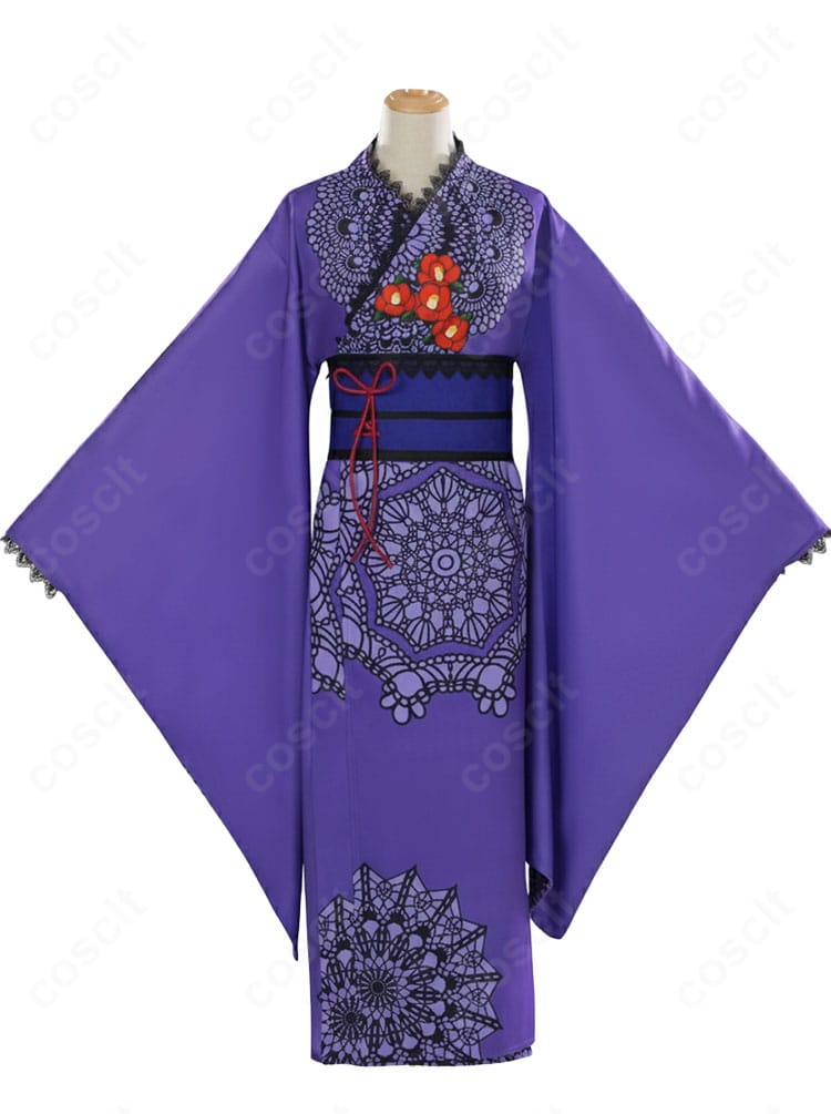 アイカツ！藤堂ユリカ 和の心・ダーク コスプレ浴衣 正面全体画像