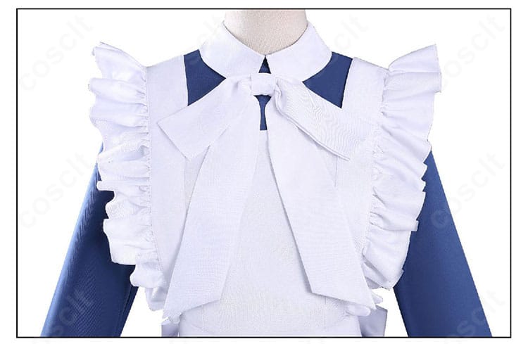 メイド服コスプレ衣装 の首元リボン・襟元装飾ディテール｜高再現