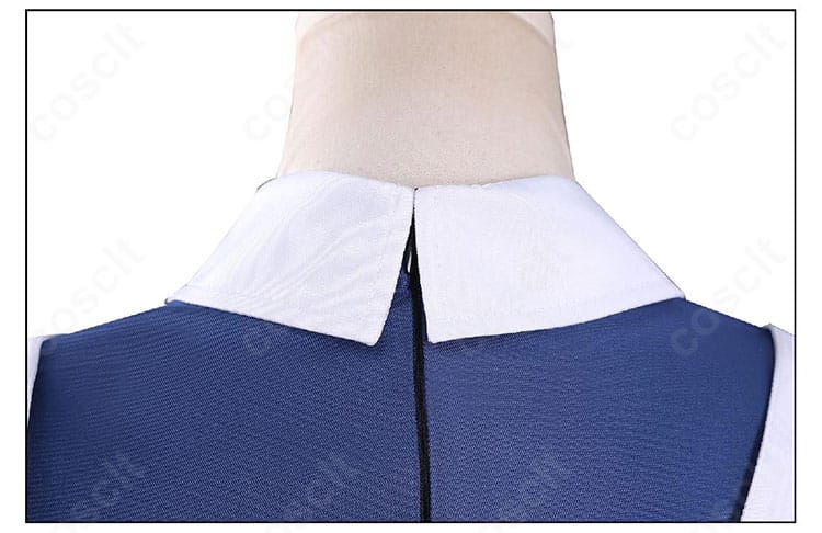 メイド服コスプレ衣装 背面ジッパー部分のディテール写真