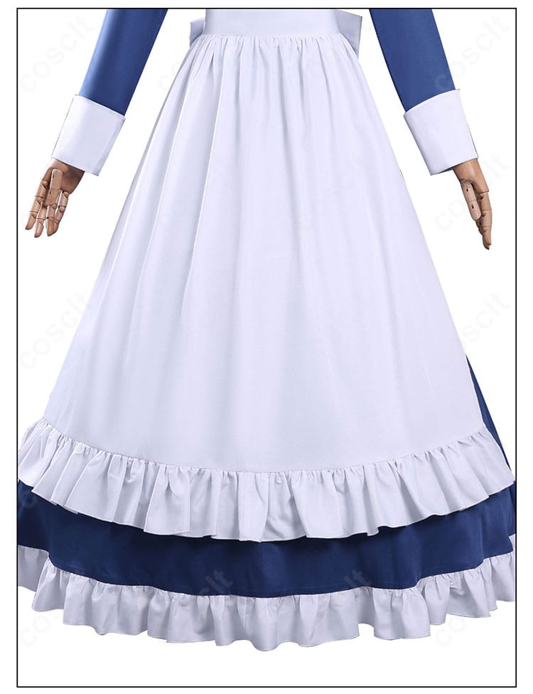 メイド服コスプレ衣装 のスカート裾デザイン細部｜美しいシルエット