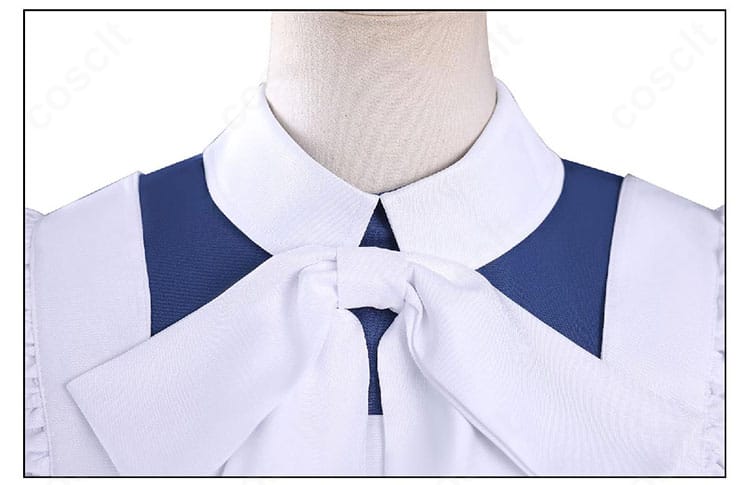 メイド服コスプレ衣装 のネックライン装飾アップ｜上品な仕上がり