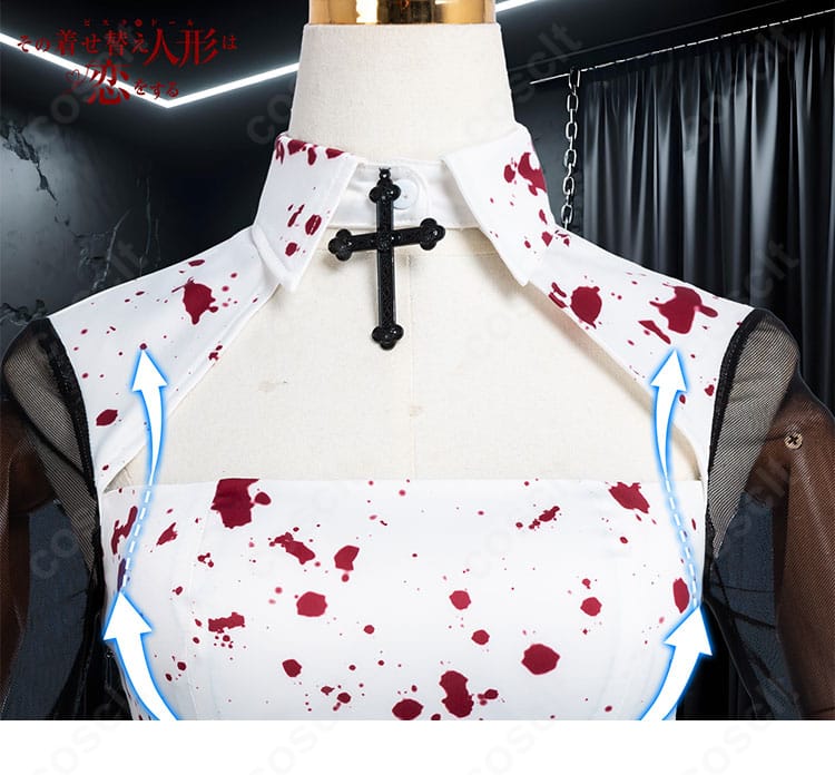 着せ恋 喜多川海夢 コスプレ衣装 衣襟ディテール|こだわり装飾アップ