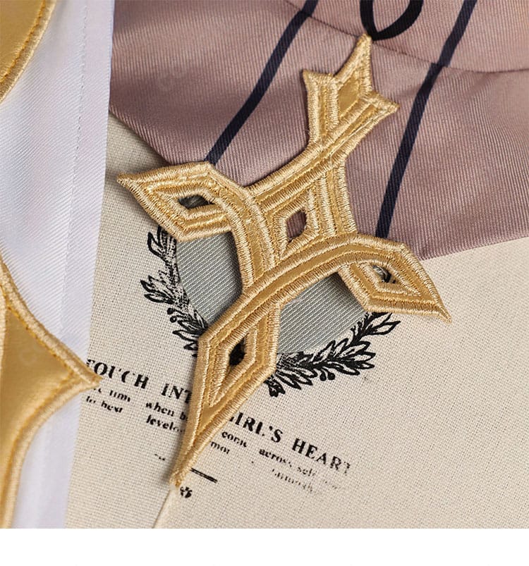 原神 ナベリウス コスプレ衣装｜襟元アイコン装飾の細部デザイン