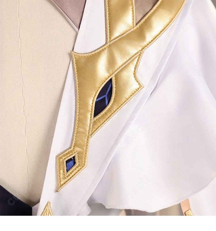 原神 ナベリウス コスプレ衣装｜斜襟デザイン・装飾パーツの細部