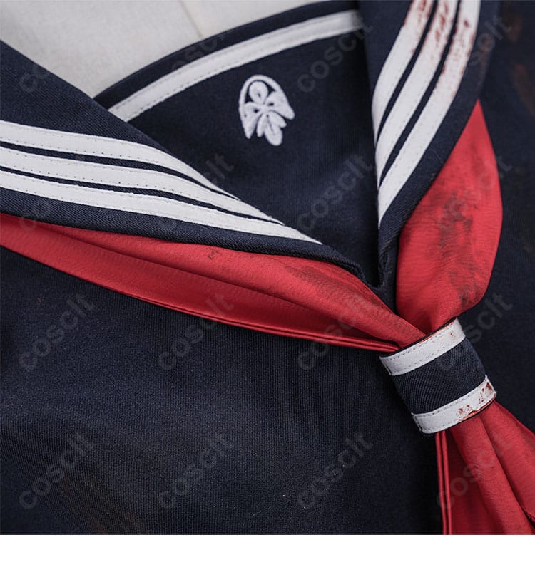 深水雛子 制服コスプレ 衣領・襟元ディテール画像|きれいな形で写真映え抜群