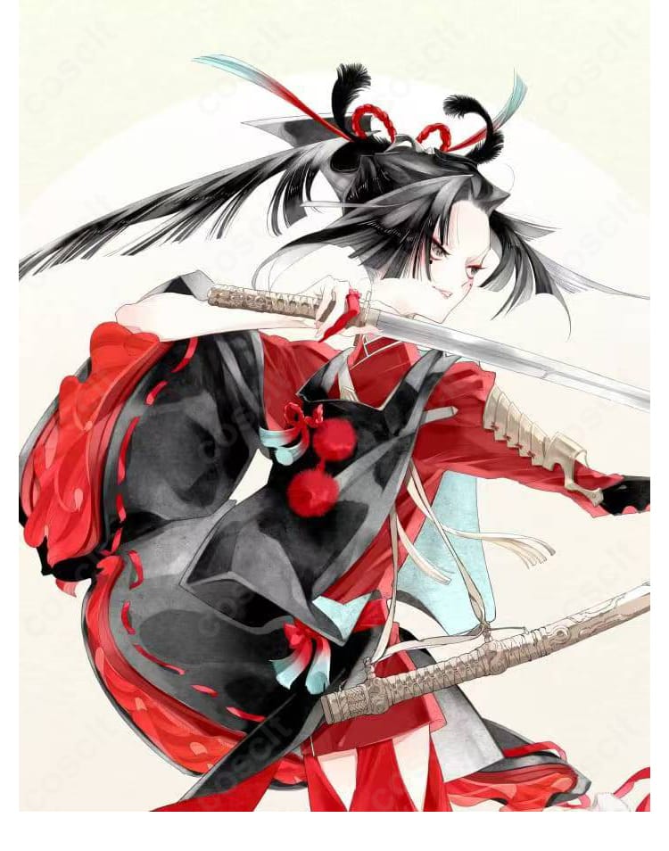 小烏丸 キャラクター側面図|刀剣乱舞 コスプレ衣装 シルエット確認・イベント用にも最適