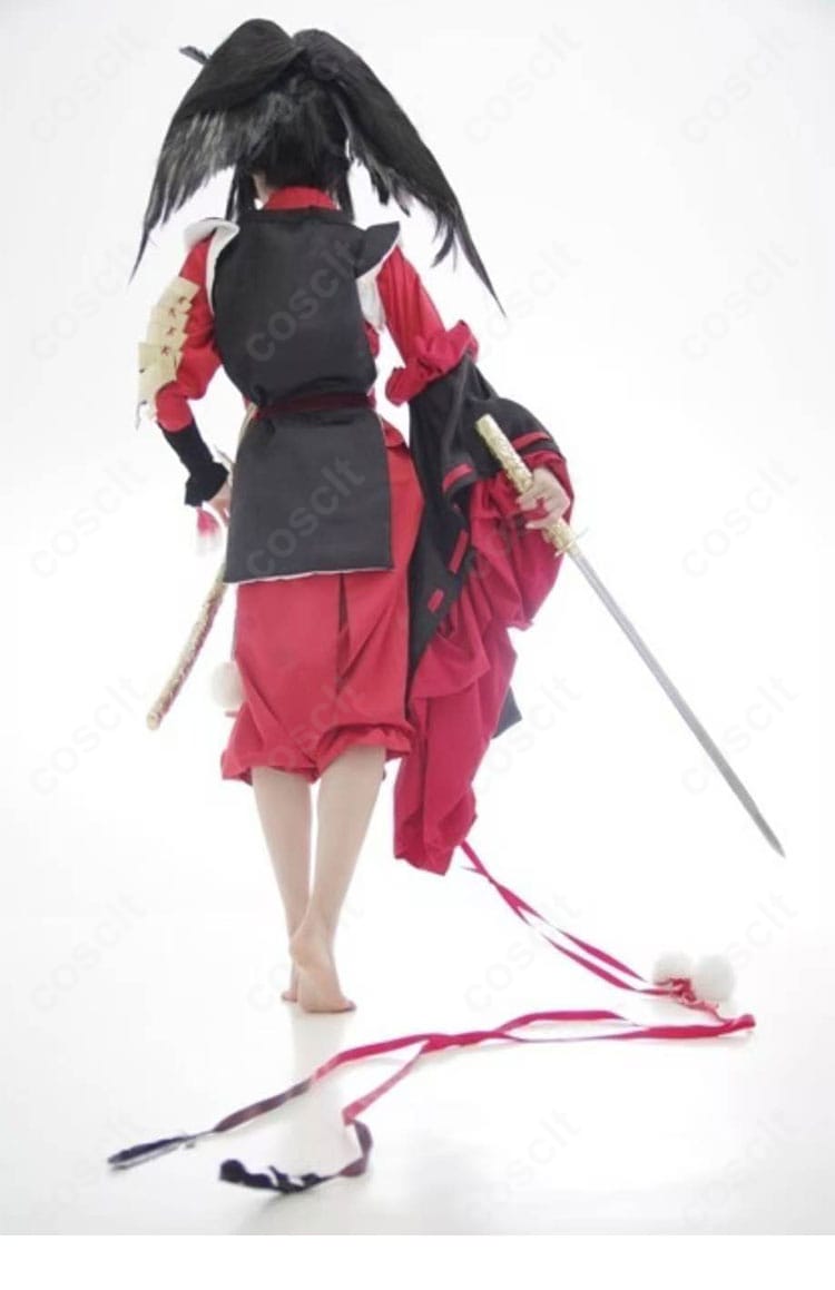 小烏丸 キャラクター背面図|刀剣乱舞 コスプレ衣装 デザイン再現・チェック推奨