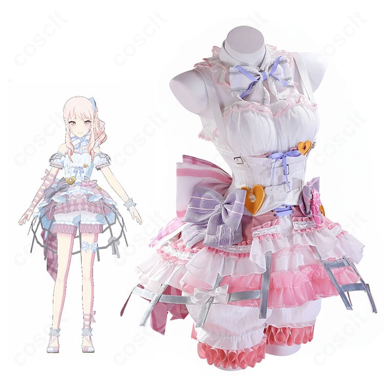 プロジェクトセカイ 暁山瑞希 ハイド・クリノリン コスプレ衣装とキャラクター全身イメージ｜可憐で中性的な魅力を再現した高品質ドレス