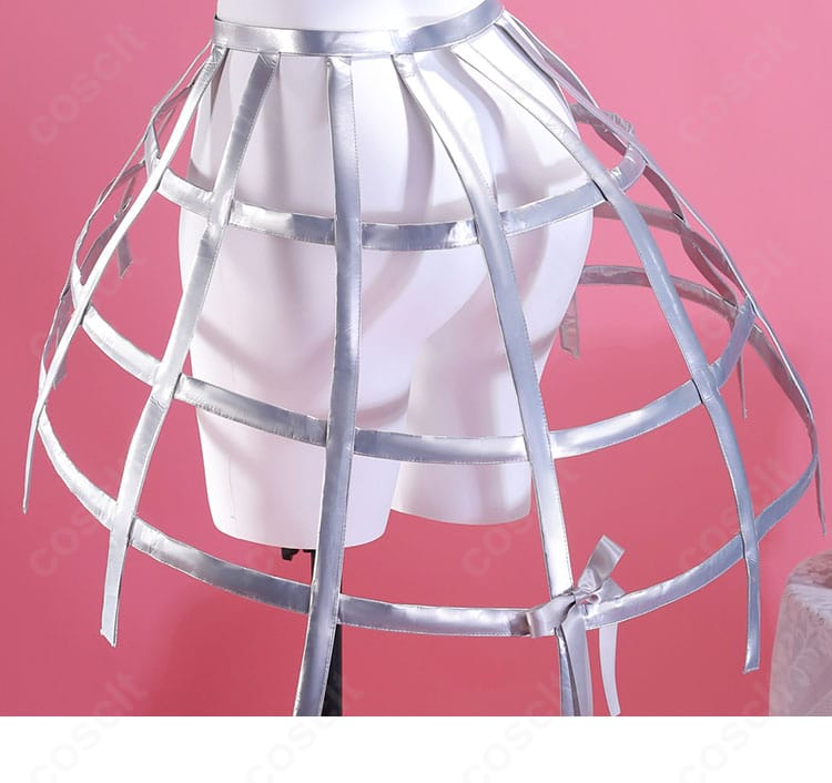 暁山瑞希 ハイド・クリノリン コスプレ衣装 スカート内部装飾アップ｜パニエの重なりが生み出すボリューム感