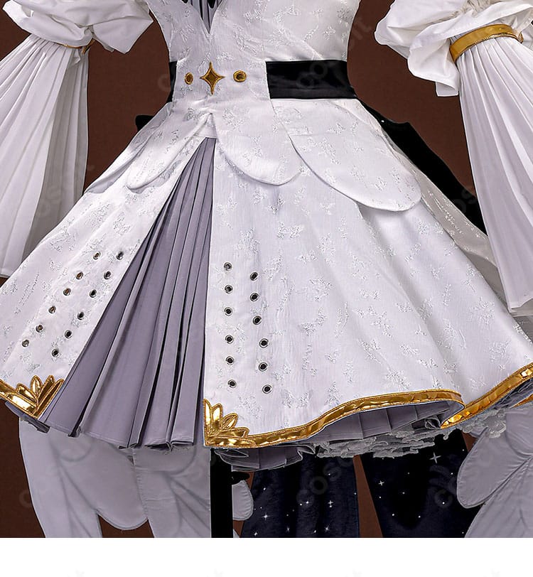 初音ミクシンフォニー10周年『プレイオン』コスプレ衣装 ウエスト装飾部分の詳細画像|繊細な装飾で高級感を演出。