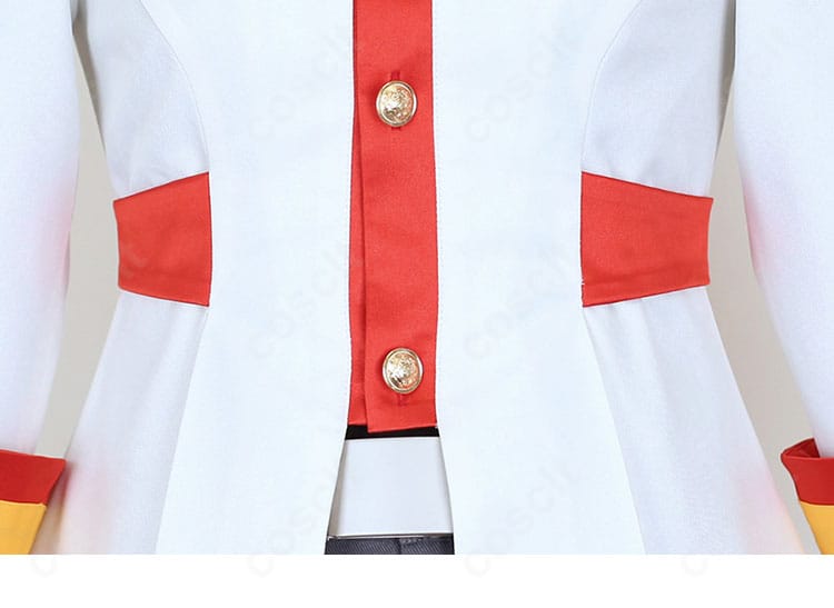 兎山悟 コスプレ衣装 前立てボタン装飾アップ|細部のボタン装飾がリアルで高級感あり。