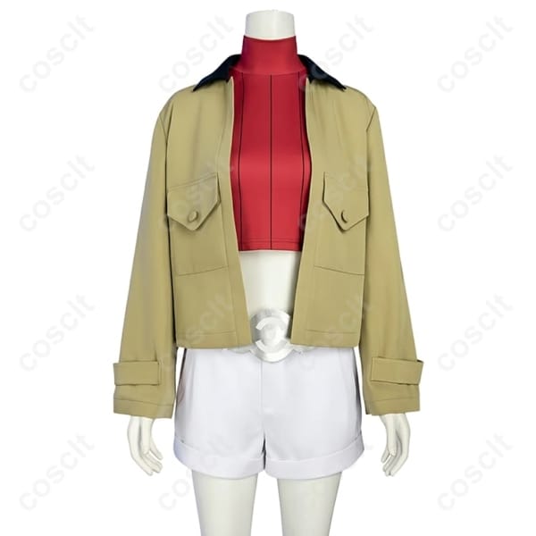 COSCLT 【ポケモンZA／レジェンズZA】タウニー 初期衣装 コスプレ衣装（コート・インナー・ショートパンツ・ウエストポーチ）