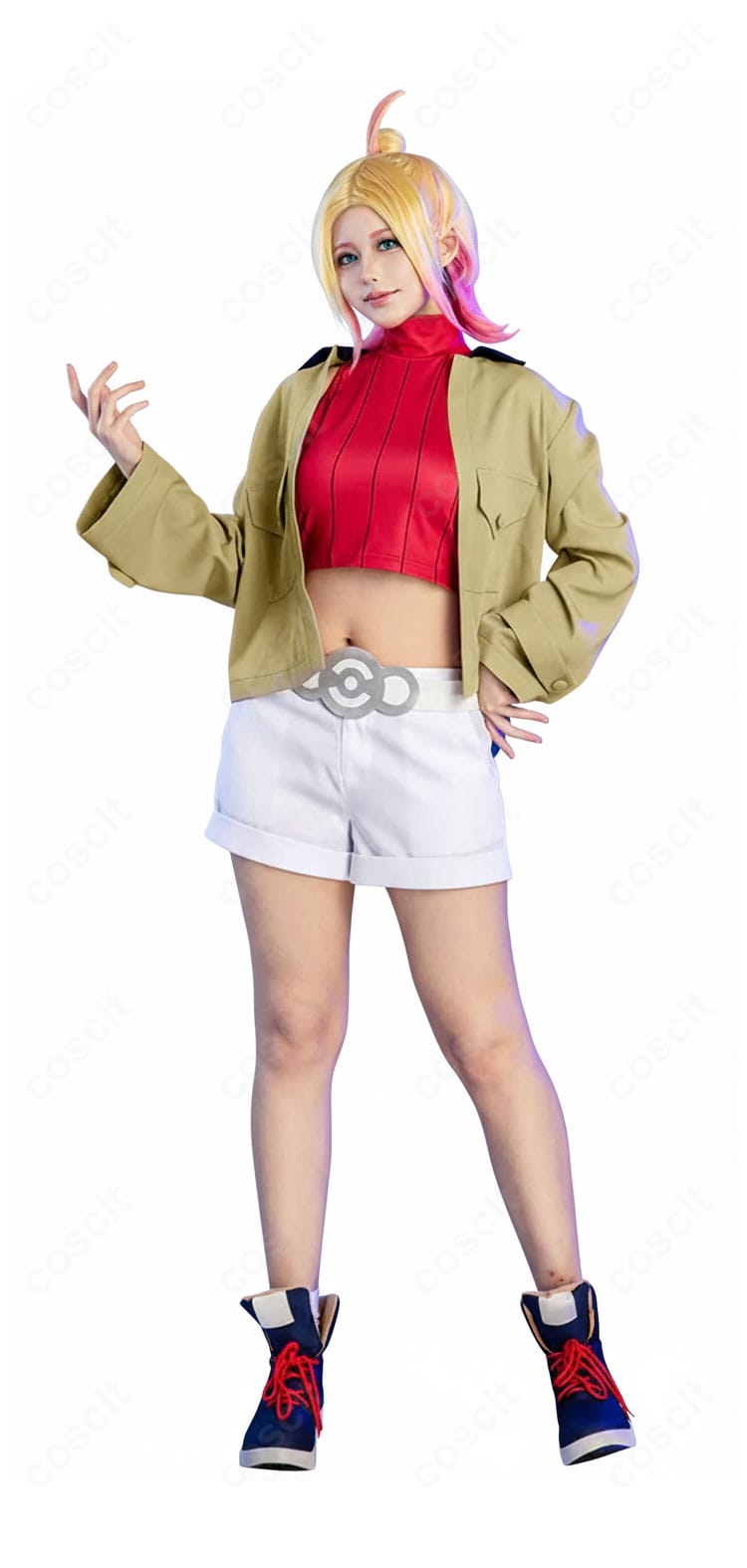 ポケモンレジェンズZA タウニー コスプレ衣装 正面全体図|コート・インナー・ショートパンツのデザインをチェック。