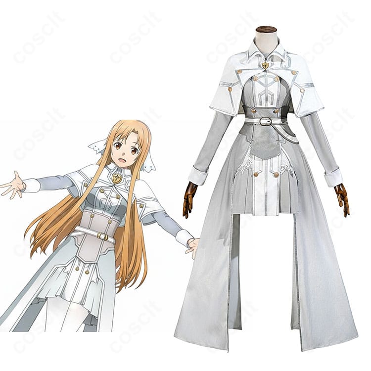 ソードアート・オンライン ムーンクレイドル編 結城明日奈(アスナ)星王妃 コスプレ衣装とキャラクター公式ビジュアルの比較画像|高再現度で理想のアスナに変身しよう!