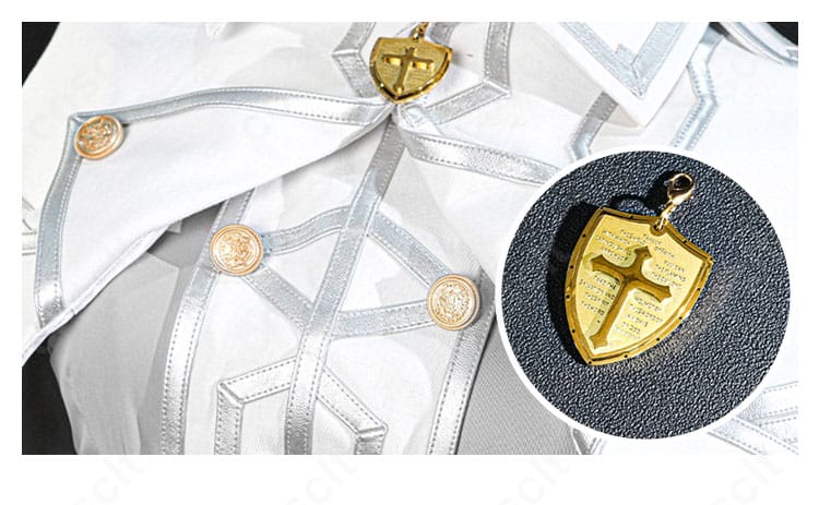 ソードアート・オンライン アスナ 星王妃 コスプレ衣装 衣襟装飾ディテール|繊細な縫製と高級感のある仕上げ