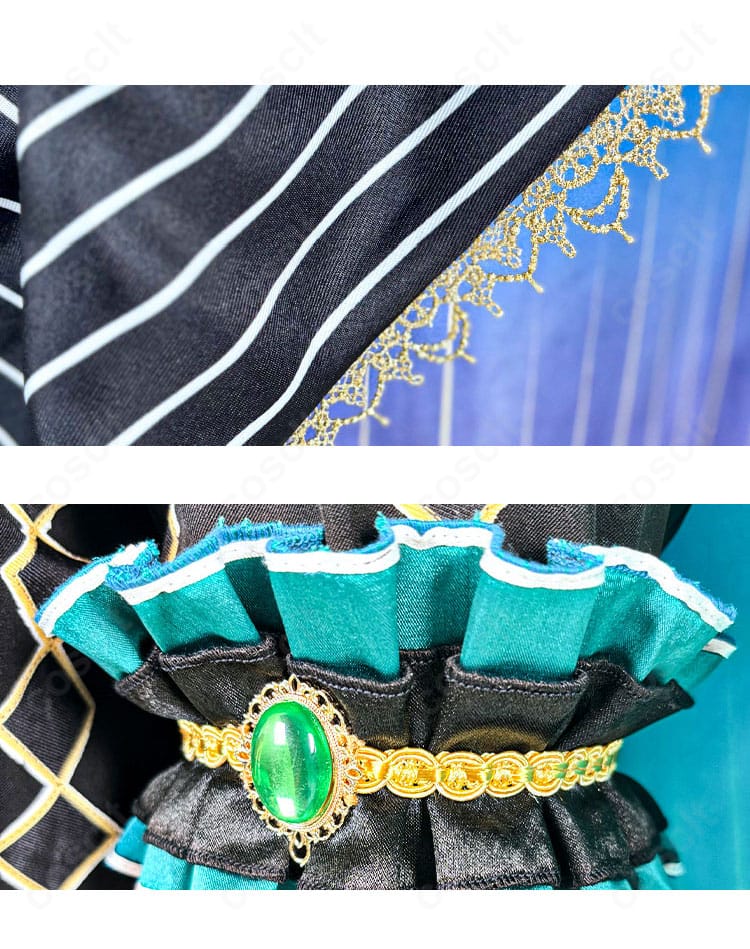 衣装の裾と脚部装飾が分かる悪魔執事と黒い猫 ナック・シュタイン 衣装ディテール|質感と立体感をチェック