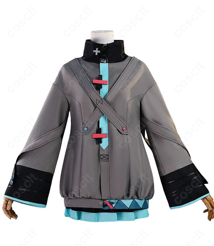 初音ミク『壊れたセカイと歌えないミク』コスプレ衣装 正面全体図|高品質素材で美シルエット再現