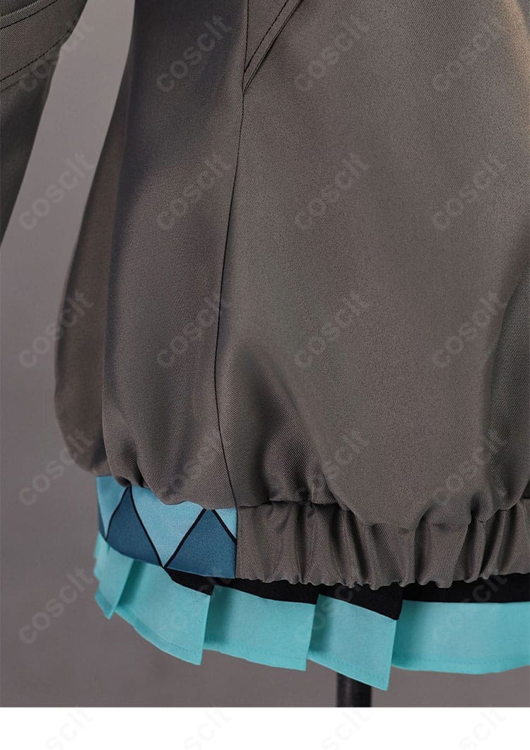初音ミク コスプレ衣装 裾部分装飾アップ|軽やかなラインが美しいスカートデザイン