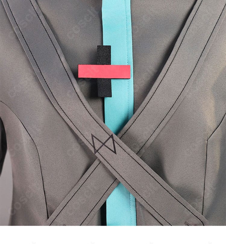 初音ミク コスプレ衣装 装飾帯ディテール写真|細部まで精巧に作られた帯飾り