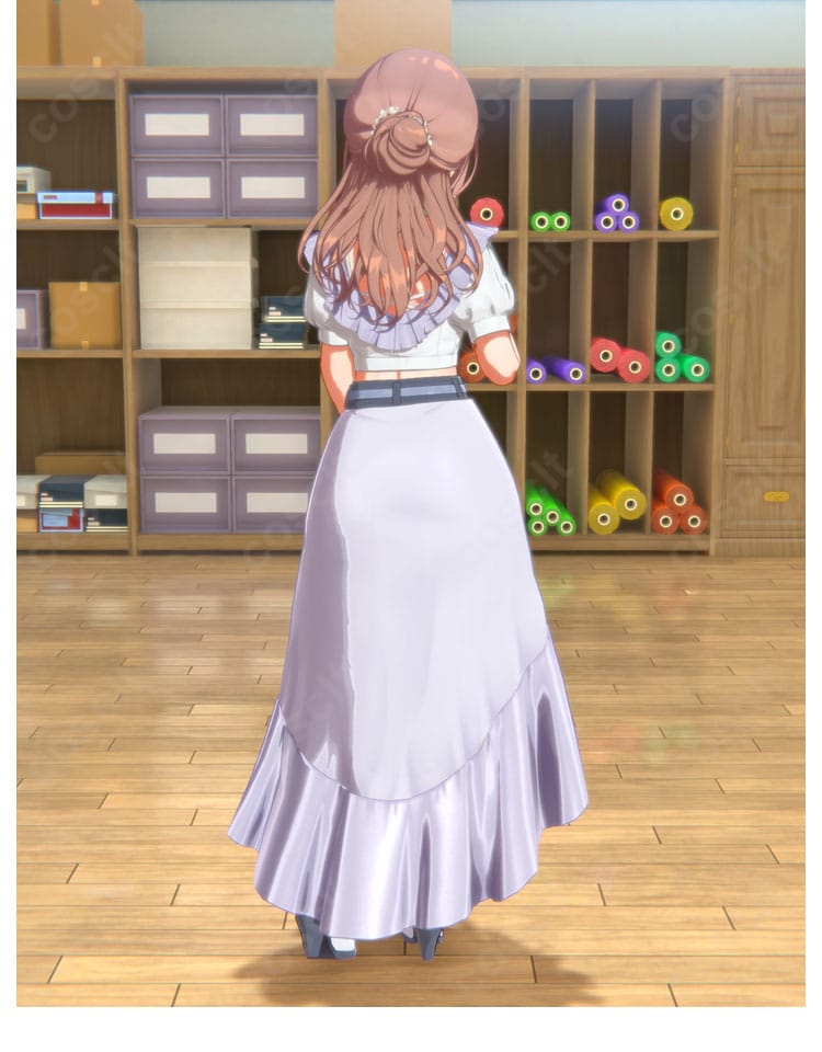 姫崎莉波(りなみ)clumsy trick衣装の左側から見た姿|Gakuen Idolmaster コスプレ衣装 立体感をチェック