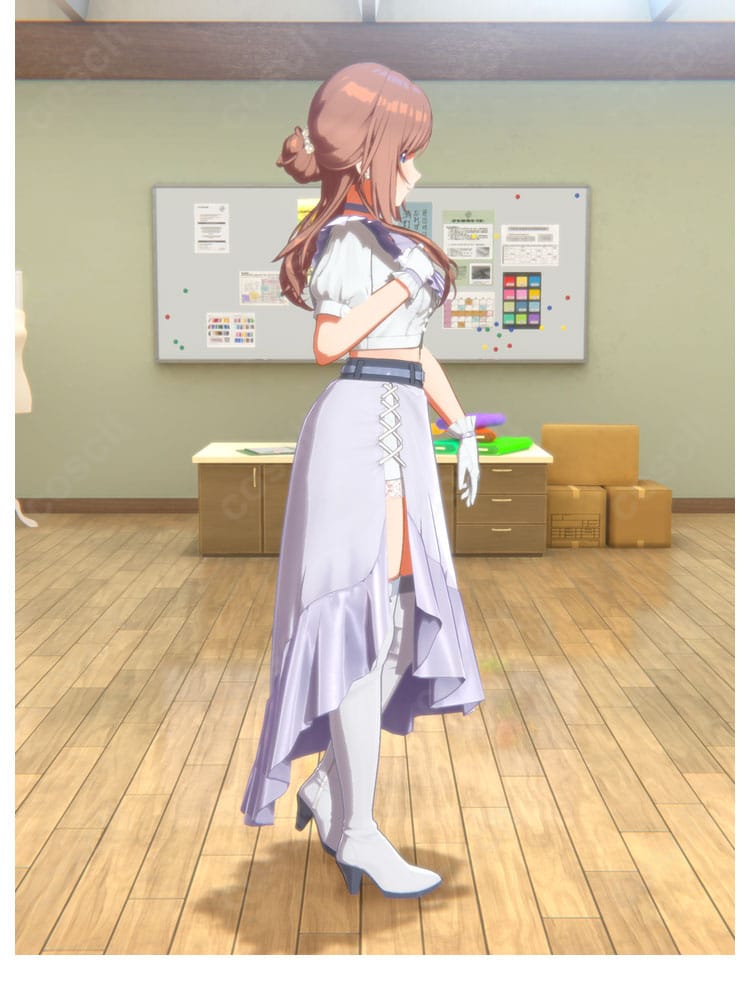 姫崎莉波(りなみ)clumsy trickライブ衣装を着たキャラクターの正面全身図|学園アイドルマスター コスプレ衣装 高品質再現