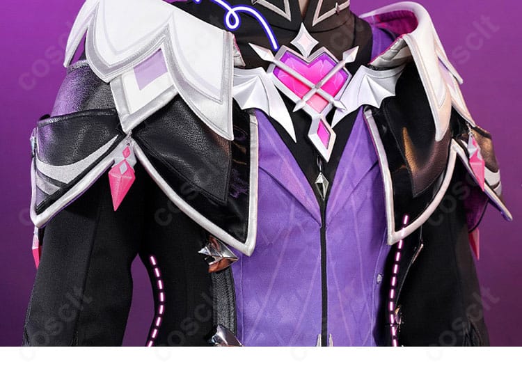 コスプレ衣装 前襟装飾の細部アップ|原神 ドゥリン 悪龍デザイン