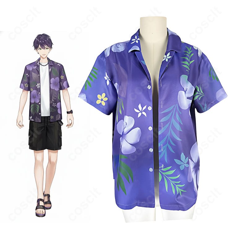 にじさんじ 剣持刀也 アロハシャツ新衣装コスプレ衣装とキャラクター比較画像|高再現で推し活におすすめ