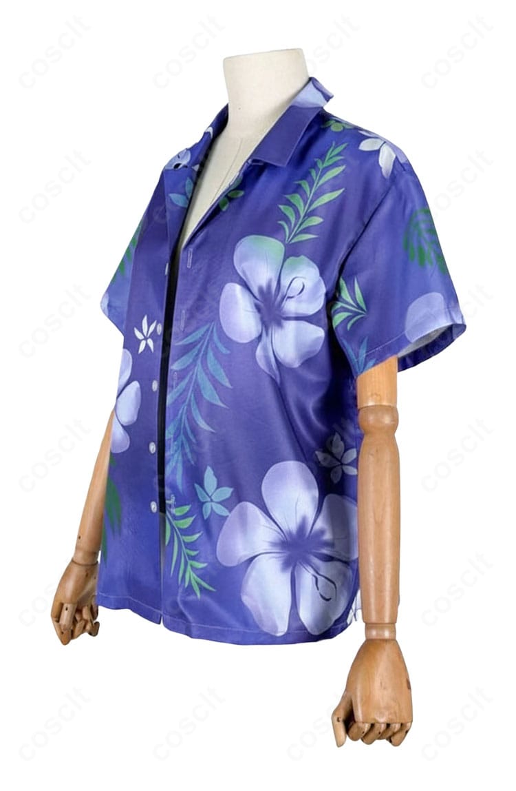 にじさんじ 剣持刀也 アロハシャツ新衣装 コスプレ衣装 左側面画像|柄配置とラインの美しさを確認