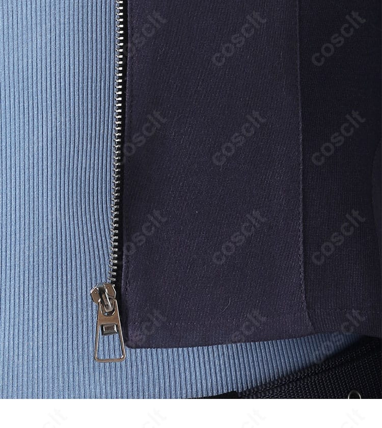 警官制服 ジャケット前面ジッパー装飾ディテール|ジュディ・ホップス コスプレ衣装