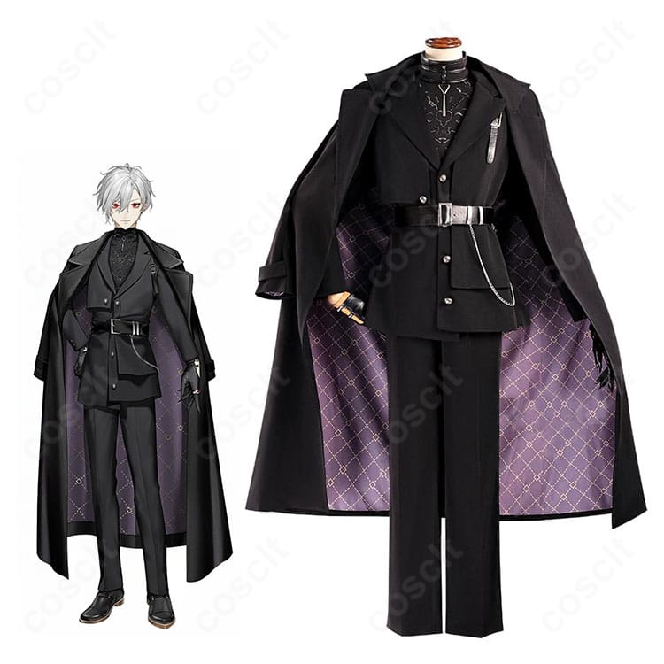 商品角色人物とコスプレ衣装(にじさんじ葛葉ヒットマン)を並べて紹介する画像