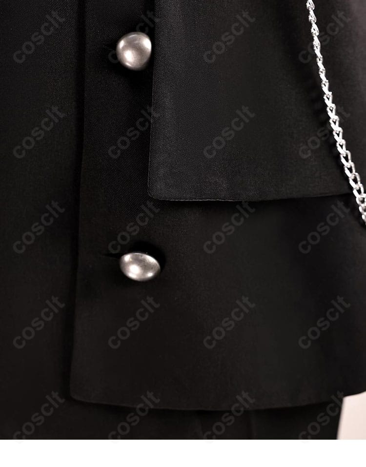 にじさんじ葛葉ヒットマン衣装 コスプレ ボタン装飾のアップ